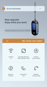 C83 Batería grande 300mAh Pantalla LED Avión 2 en 1 <span class=keywords><strong>receptor</strong></span> y transmisor <span class=keywords><strong>de</strong></span> <span class=keywords><strong>audio</strong></span> <span class=keywords><strong>Bluetooth</strong></span> inalámbrico - Product Image 6