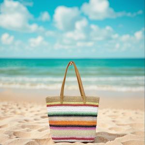 Bolsas de Playa Ecológicas de Paja, Bolsas de Compras para Viajes al Aire Libre, Bolsas de Paja de Gran Capacidad - Product Image 3