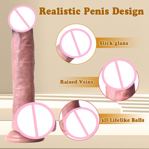 Sıcak Satış Yumuşak Sıvı Silikon Büyük Boy Penis Yapay Penis Kadın Mastürbatörü Gerçekçi Büyük Yapay Penisler Yetişkin Seks Oyuncağı Kadınlar Çiftler için - Product Image 2