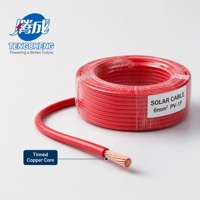 Câble solaire DC XLPO en cuivre étamé TengCheng 1500V, 4/6/10/16mm, indice de protection IP67, 500m, pour construction industrielle et solaire domestique (vente en gros)