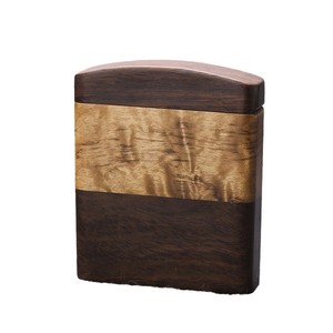 Muxiang Wooden Cigarette Case 15 Pack Flip Top Rectangular Portable Men's Cigarette Holder With Engraved Logo - Product Image 5