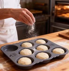 <span class=keywords><strong>Moule</strong></span> à Hamburger <span class=keywords><strong>en</strong></span> Silicone 8 Cavités Antiadhésif Outil de Cuisson pour Baguettes Résistant à la Chaleur Compatible Lave-Vaisselle et Four Usage Domestique - Product Image 5