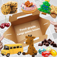 Boîtes cadeaux en gros pour pâtisseries de qualité alimentaire, grandes boîtes en papier kraft avec fenêtre pour les fêtes d'anniversaire et de mariage
