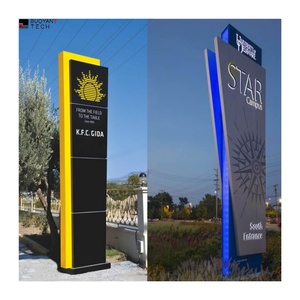 Pylône de signalisation directionnelle LED pour hôpital, panneau d'orientation lumineux pour extérieur, totem de signalisation routière pour voiture - Product Image 4