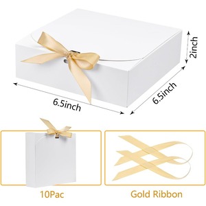 Gift <b>Box</b> with Lid, Paper <b>Box</b> with Ribbon Gift <b>Box</b> for Birthday, Wedding, <b>Party</b> Chocolate Candy, Customizable - Product Image 2