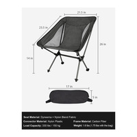 Chaise de camping robuste en fibre de carbone, pliable, légère, résistante à la corrosion, pour le camping, mobilier d'extérieur, fabrication sur mesure