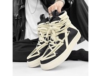 Chaussures de sport unisexes à semelle épaisse avec logo personnalisé du fabricant, chaussures de créateur à pentagramme, chaussures tendance européennes pour hommes