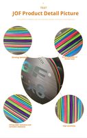 Ligne de pêche flottante tressée JOF X8 PE 150M Multicolore Fibre multifilament résistante pour la pêche en rivière, lac et ruisseau