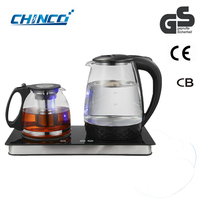 Bouilloire électrique en acier inoxydable poignée résistante à la chaleur 1.2L 1.5L 1.8L 2L grande capacité avec machine à infuser le thé