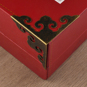 New Chinese Style <b>Corner</b> <b>Protectors</b> Carbon Steel Antique Bronze Finish For Wooden Box Furniture Durable Stamping Design - Product Image 4