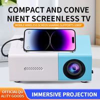 Projecteur intelligent YG300 pour cinéma maison, projecteur multimédia YG300 Pro, mini-projecteur de jeu portable LCD de poche