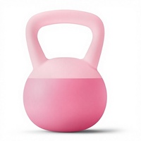 Kettlebell ergonomique rembourré de 20 lb, base résistante aux chocs, poignée antidérapante, pour les entraînements à domicile, entraînement de force sécurisé (pour femmes)