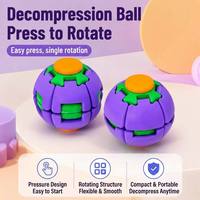 Vashine Balle anti-stress 3D imprimée, à presser et à tourner, en PLA écologique, jouet sensoriel sphérique pour enfants et adultes