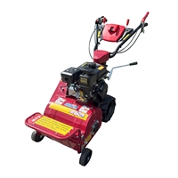NEWPANDA Trituradora de Césped Tipo Martillo de Gasolina de 10.5 HP 190F, Alta Productividad, con Transmisión por Correa y 48 Cuchillas