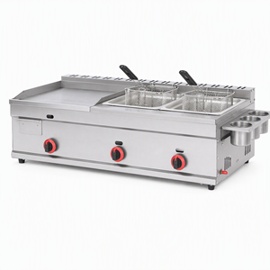 Equipo <span class=keywords><strong>de</strong></span> Cocina Comercial 2 en 1 <span class=keywords><strong>de</strong></span> Alta Calidad: Máquina para Hornear <span class=keywords><strong>con</strong></span> Parrilla <span class=keywords><strong>de</strong></span> Contacto para Sándwiches y Estufa <span class=keywords><strong>con</strong></span> Quemador - Product Image 1