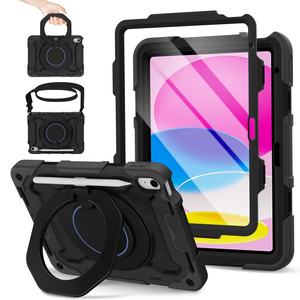 Funda Protectora Resistente para Tablet con Soporte para Lápiz, Soporte Plegable y Correa de Mano y Hombro para iPad 10.9 Pulgadas 2022 10ª Generación - Product Image 1