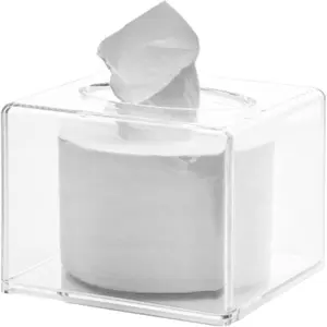 现代透明塑料烘干机片材亚克力容器餐巾纸分配器盒盒亚克力浴室纸巾盒支架