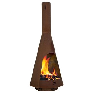 Outdoor Chimney <strong>European</strong> Wood Burning Fireplace BBQ with Woodstorage - Product Image 2