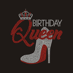 Scarpe con tacco alto rosso <span class=keywords><strong>donna</strong></span> con strass Transfer Design in ferro su fenomenali lettere motivo Hotfix - Product Image 5