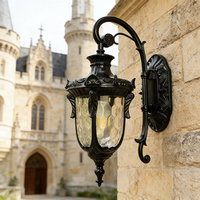 Lampe murale étanche pour extérieur, design créatif, style américain et français, lampes murales décoratives pour cour, éclairage LED électrique pour jardin
