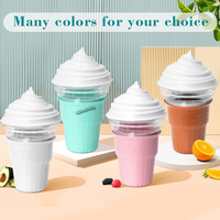 Machine à crème glacée portable rechargeable par USB, pour crème glacée molle faite maison, idéale pour la maison, les voyages, le camping, les fêtes, les desserts pour enfants