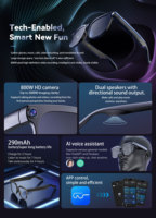 Nuevas Gafas Inteligentes M02S con Cámara, Grabación de Video 1080P, Reconocimiento de Fotos por IA, Llamadas BT, Traducción por IA, Gafas de Sol con Voz, Multi-OS, Unisex