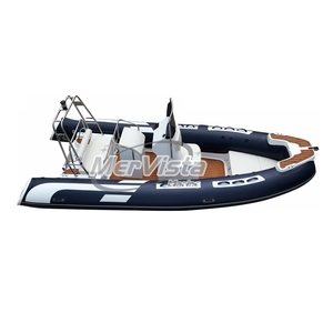 Barco de fibra de vidrio CE 17 pies Orca alta velocidad casco semirrígido costilla inflable 520 Schlauchboot 6M <span class=keywords><strong>con</strong></span> <span class=keywords><strong>Motor</strong></span> - Product Image 2