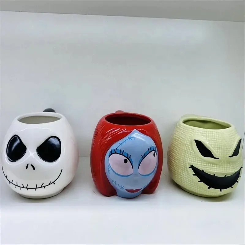 Керамическая чайная чашка «Кошмар перед Рождеством», креативные Мультяшные 3D чашки с домкратом, с рисунком аниме, креативные подарки