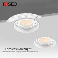 Spot lumineux Led circulaire encastrable sans contours, éclairage d'intérieur, luminaire de plafond, lumière réglable, Anti-éblouissement, 5W, 1 unité