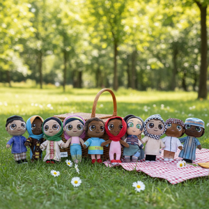 Peluche OEM en coton doux personnalisée Mascotte d'entreprise Conception 3D Poupée douce Animaux en peluche Jouets en peluche de style musulman pour sacs - Product Image 5