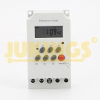 Sakelar pengatur waktu Digital LCD elektrik yang dapat diprogram arus 25A SDK jaringan bahan PVC industri