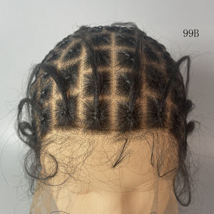 전체 레이스 스퀘어 패턴 레이스 프론트 레이스 가발 모자 크로 셰 뜨개질 가발 모자-헤어 익스텐션 도구 - Product Image 2