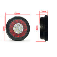 Feux arrière de camion à LED bicolores, feux arrière ronds de 4 pouces, feux arrière de voiture, clignotants, feux de recul