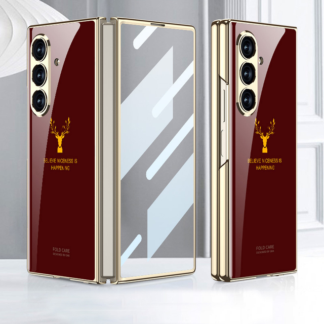 Street Fashion Electroplating Case With Screen Protector Phone Cover Case for Samsung Z Fold 7