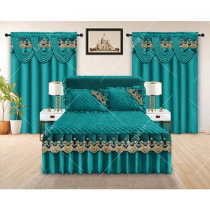 Juegos de Cama, Colecciones al por Mayor, Cubrecama Acolchado, Tamaño King, Económico, 5 Piezas, Falda de Cama con Cortinas a Juego, Envío Gratis - Product Image 4