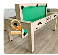 Table de jeu multifonctionnelle 4 en 1 de 7 pieds, table de billard/hockey sur air/tennis de table/table à manger