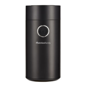 MACININO Electric <b>Manual</b> <b>Coffee</b> <b>Grinder</b> Stainless Steel Blades Aluminum Stainless for Hotel Household Outdoor Use Black Color - Product Image 1