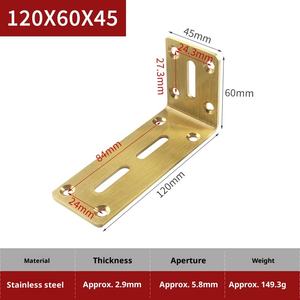 دعامة رفوف على شكل حرف L من الفولاذ المقاوم للصدأ، سميكة، بزاوية قائمة، من الفولاذ المدرفل على البارد، لدعم الأثاث وتقسيمه وتحمل الأوزان - Product Image 6