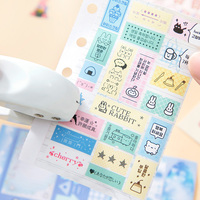 SIMNO Kawaii 30 feuilles bricolage autocollant décoratif livre Journal matériel Kpop autocollants enfants cadeau école papeterie