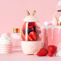 Juicer portabel rumahan baru cangkir jus bentuk kelinci Juicer portabel siswa dengan saklar pengaman Blender seluler