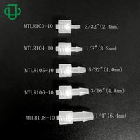 Raccords de tube Luer Lock médicaux en plastique, mâles, à raccord rapide 3/32" à 1/4", avec anneau de verrouillage rotatif, basse pression, anti-fuite