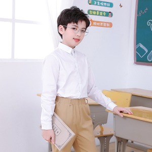 Camicie bianche Pure a maniche lunghe <span class=keywords><strong>per</strong></span> lo stile del Campus dei bambini <span class=keywords><strong>per</strong></span> gli studenti delle scuole primarie e <span class=keywords><strong>medie</strong></span> - Product Image 3