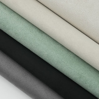 Échantillons Gratuits Tissu Non Tissé en Microfibre Synthétique 100% Polyester Effet Daim Souple pour Fabrication de Chaussures, Faux Cuir Floqué Moyen pour Garçons