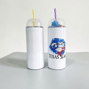 Hot Sell Stainless Steel Vacuum 20oz Skinny Non Tapered Straight Blank Sublimation Tumblers with <b>Metal</b> <b>Straws</b> - Product Image 2