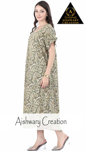 Vestido Midi de Algodón de Corte Holgado para Mujer – Estilo Maillard con Cuello y Manga Larga, Vestido Casual Tejido, 100% Algodón Suave - Product Image 2