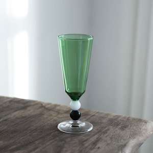 M Vintage rayé gobelet tasses en verre verre de Bourgogne verres à jus de Champagne décoration de la maison tasse à café verres tasse à Cocktail - Product Image 3