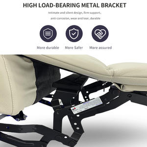 Sillón Reclinable Eléctrico de Cuero Italiano de Lujo, Conjunto de Sofás de Cine en Casa Personalizado, con Portavasos Refrigerante LED Extensible, Genuino - Product Image 5