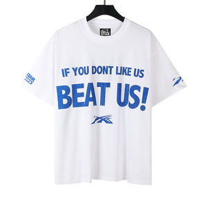Camiseta de Manga Corta Transpirable de Doble Cara con Estampado de Llama y Eslogan 'Don't Argue Battle It Out', 240g, 100% Algodón - Product Image 2