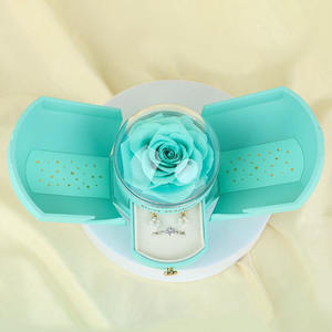 Mini Joyero para el Día de San Valentín con Flor de Jabón, Organizador Portátil para Anillos y Collares, Regalo para Novia - Product Image 3