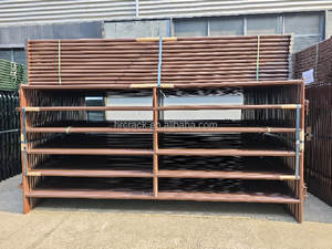 Koolstofstaal veefensters 6 voet buiten, boerderijpoorten voor runderen, paardenomheining, modern design - Product Image 5